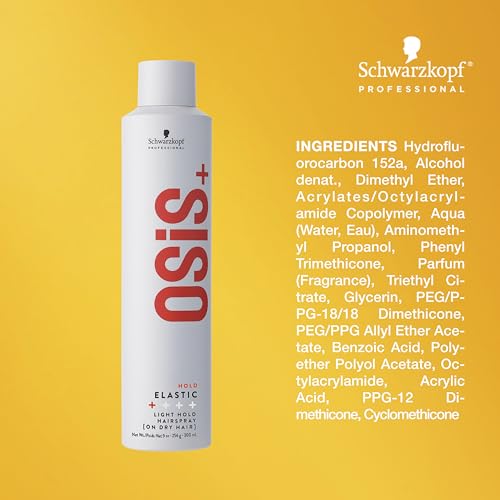 OSiS+ Elastic Hairspray - Light Hold with Heat Protection for All Hair Types