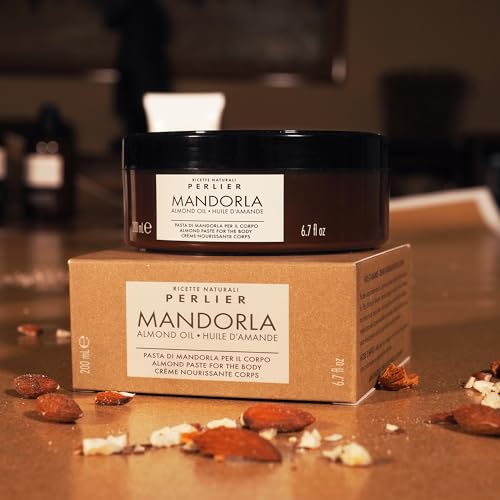 Perlier ? Avola Almond Paste & Honey Body Cream, 6.7 fl oz, Rich Nourishing Cream for Sensitive Skin, with Sweet Almond Oil & Organic Honey, Moisturizing, Elasticizing, for Dry/Mature Skin