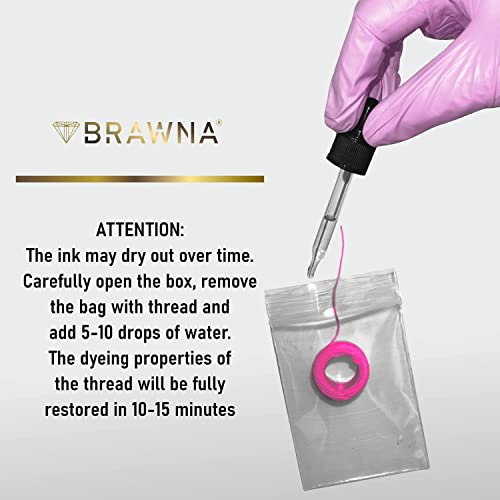 BRAWNA 30M Pink Eyebrow Mapping String for Microblading