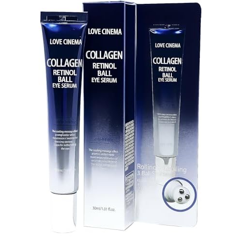 LOVE CINEMA Collagen Retinol Eye Serum ? Korean Skincare for Dark Circles, Puffiness & Wrinkles, Anti-Aging Under Eye Treatment, 30ml / 1.01 fl.oz. [Made in Korea]