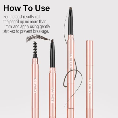 Vegan Eyebrow Pencil 4-Shade Set - Waterproof & Long-Lasting