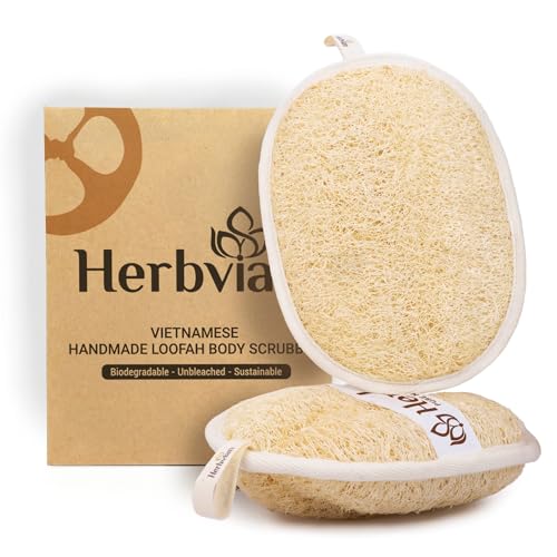Vietnamese Loofah Exfoliating Scrubber Pads - 2 Pack