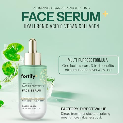 Hyaluronic Acid Serum for Face with Collagen ? 3-in-1: Detox, Treat, Boost ? Hydrating, Firming, Anti-Aging Serum ? Dermatologist Tested Korean Skin Care ? Clean Beauty ? 1.69 Oz