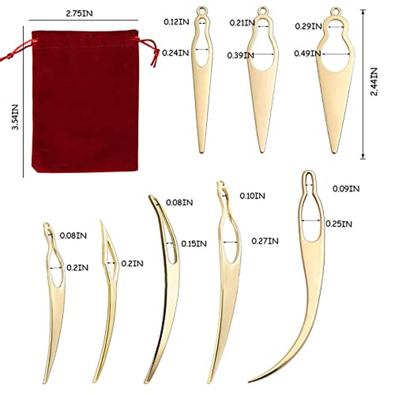 8-Piece Dreadlock Interlocking Tool Set with Storage Bag