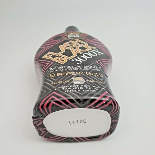 European Gold Flash Black 3000X Tanning Lotion - Ultra-Dark, 12 oz