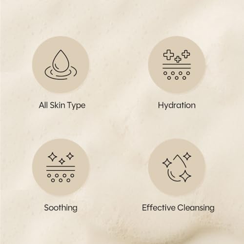 IASO Aroma Clear Cleansing Foam | Moisture-Retaining Korean Face Wash with Rose Water & Lavender, Rich Foaming Deep Cleanser & Makeup Remover, 5.29oz