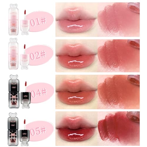 LuckNest Plumping Lip Gloss Set – 4 Colors, High-Shine Hydrating