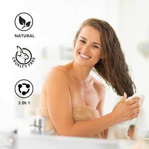 Black Hair Dye Shampoo 3-in-1 for Gray Coverage 16.9oz