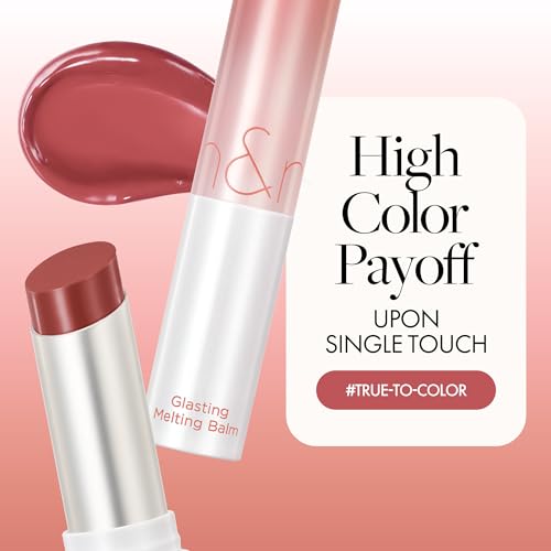Glasting Melting Balm - High Shine, Hydrating Tinted Lip Balm - Buildable Gloss & Vegan Formula - Korean Glossy Lip Balm with Shea Butter 0.12 oz (#06 Kaya Fig)