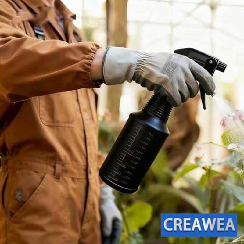 4 Pack 24 oz Spray Bottles - Heavy Duty Black Refillable