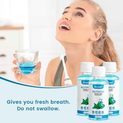 50 pcs Travel Size Mouthwash Bulk Mini Mouthwash, Fresh Mint Portable Mouthwash Individual 1.2oz/35ml Mouthwash Bottles for Travel Toiletry Kits