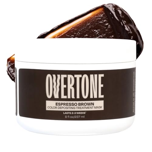 oVertone Espresso Brown Color Depositing Hair Mask, 8 oz
