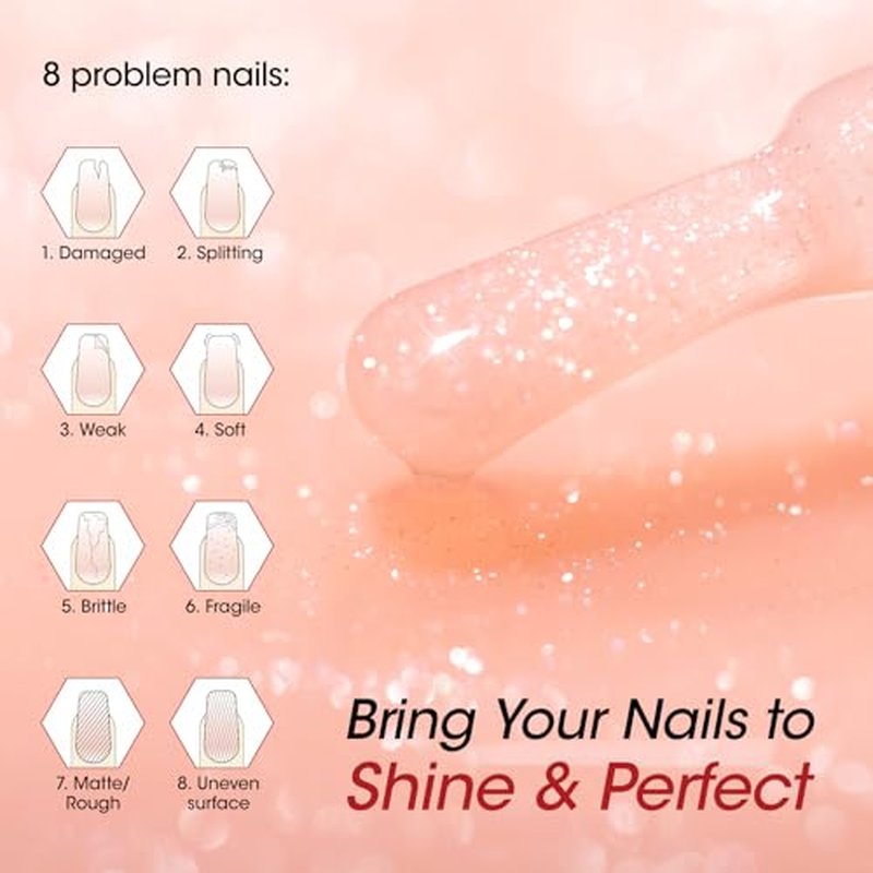 Gellen Active Glow Nail Polish - One-Step Strengthener & Ridge Filler