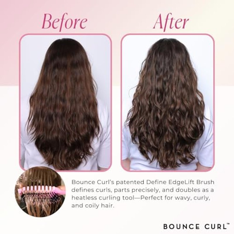 Bounce Curl Define EdgeLift Brush - 5-in-1 Curly Hair Tool in Cherry