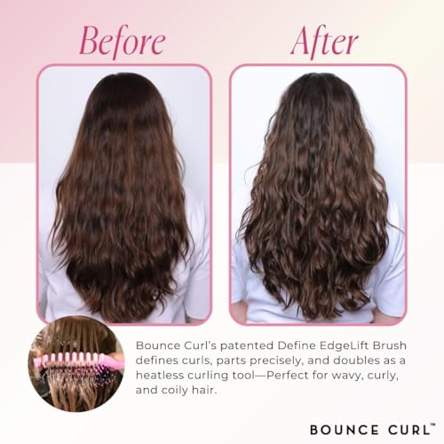 Bounce Curl Define EdgeLift Brush Cherry - 5-in-1 Curl Styling & Smoothing Tool