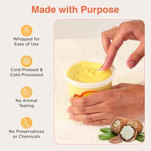 SoShea Whipped Shea Butter Unscented Original - Nourishes, Moisturizes & Renews | 100% African Pure Shea Butter | Cold-Pressed & Cold-Processed | No Dyes & Parabens | Vegan | 11.50oz / 326g