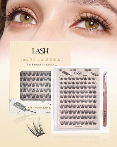 Self-Adhesive Eyelash Clusters - 90 Fluffy Wispy Lashes 10-14mm