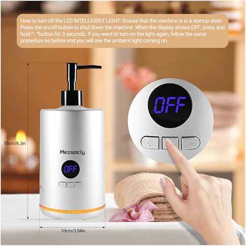 Oil Warmer for Scented Oil£¬Massage Oil Warmer for Massage, Lotion Oil Warmer, Body Oils Heater for Spa, Salon and Barber Shops, with Two Oil Bottle Dispenser, Constant Temperature, Black