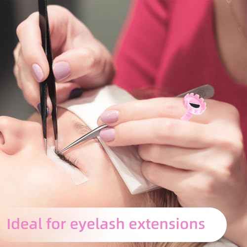 100 Pcs Glue Rings for Eyelash Extensions,Disposable Ring for Lashes Cute Lash Glues Holder Ring Glues Cup Glue Rings,Use for Eyelash Extension Supplies(Rotundity Pink)