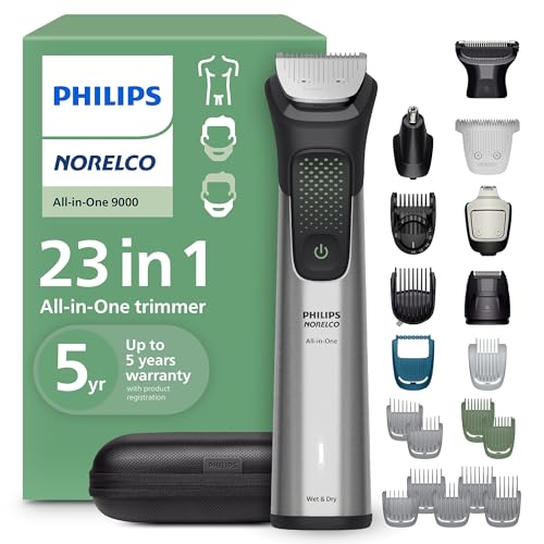 Philips Norelco All-in-One 9000 Trimmer 23-in-1 Face Hair Body Grooming