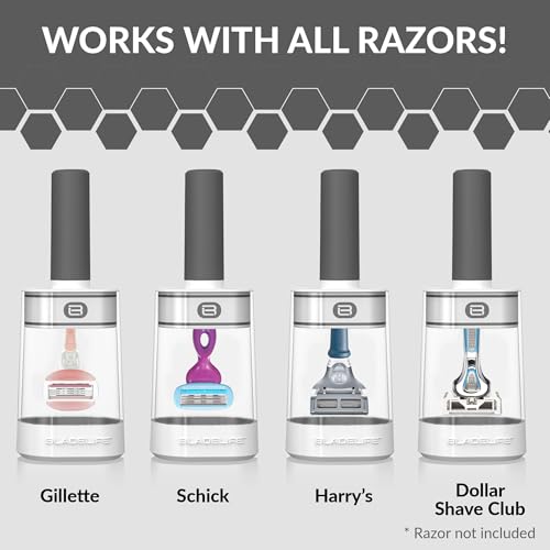BLADELIFE Razor Storage Device for Women & Men Dark Grey - Fits All Leading Razors - Doubles The Life of Your Blade - Razor Travel Case 2024 New Model