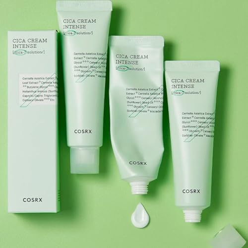 COSRX Pure Fit Cica Intensive Cream 1.7 oz/ 50 mL | For Dry Sensitive Skin, Centella Asiatica Face Moisturizer Recommended for Acne-Prone Skin, Reduce Redness, Not Tested on Animals, Korean Skin Care