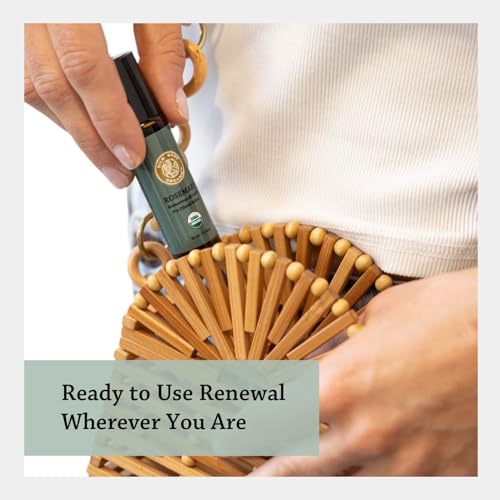 Organic Rosemary & Jojoba Roll-On Oil | Hair Growth & Focus