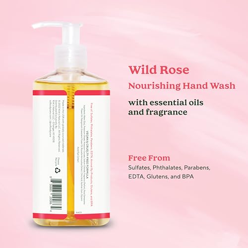 South Of France Climbing Wild Rose Clean Hand Wash Clean Body Care | Moisturizing Liquid Hand Soap with Mediterranean Sea Algae | 8 oz Pump Bottle – 3 Pack