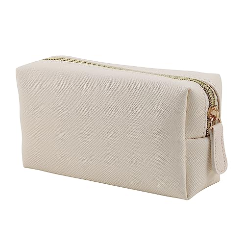 Waterproof Leather Makeup Bag with Zipper for Travel