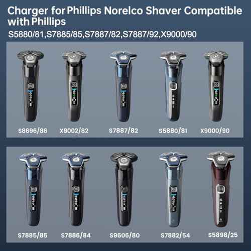 Charger Stand Compatible with Philips Norelco Shaver S7887/82 S5880/81 S7885/85 X9000/90 XP9204/85 S7886/84 X9002/82 XP9201/88 S7889/91 S9987/85 X9001/91 XP9203/81 S9606/80 S8696/86 XP9200/82 X9001/81
