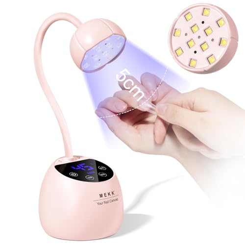 MEKK 36W Gooseneck UV Nail Lamp - Cordless, Auto Sensor, Portable