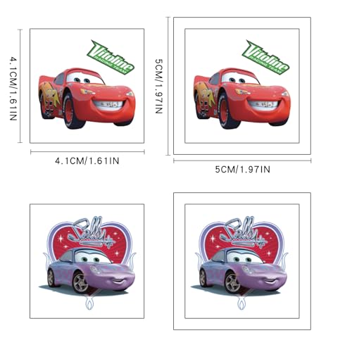 50Pcs Cars Temporary Tattoos for Kids Party Favors
