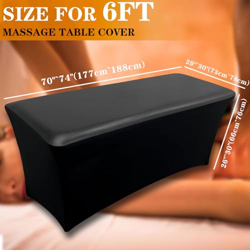 Waterproof PU Leather Lash Bed Cover - Wipeable 6ft Massage Table Cover