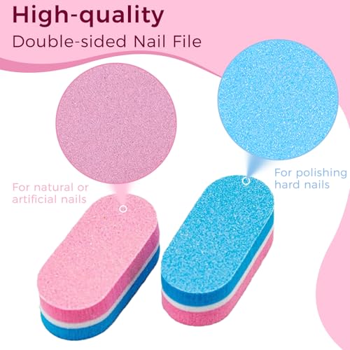 50-Pack Dual Grit Nail Buffer Blocks | 100/180 Grit