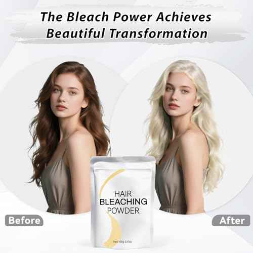 Hair Bleach Powder, Professional Lightening Bleach for Hair, Strong & Gentle Bleach Powder for Hair, Lift Up to 8 Levels, Perfect for DIY Blonde Highlights & Lightening (100g/3.53oz)