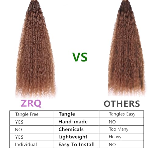 ZRQ Pre-Looped Curly Crochet Hair 18" - Soft Braiding Extensions