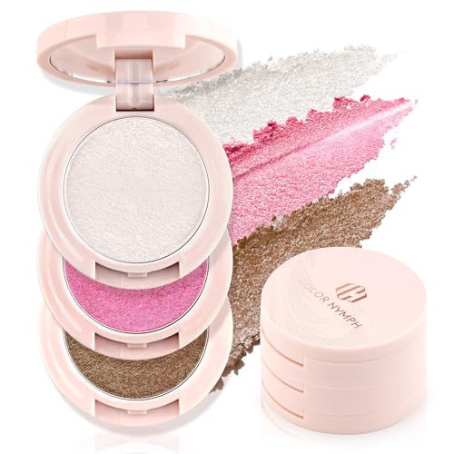Color Nymph 3-in-1 Contour Palette #04 (Blush + Bronzer + Highlighter) — Light-Medium Neutral