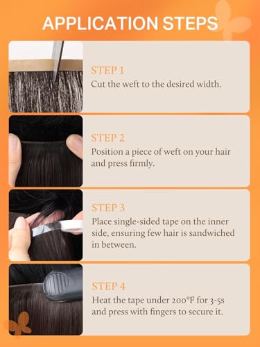 Human Hair Tape-In Extensions 14 Inch 50g Seamless Weft Hair Extensions