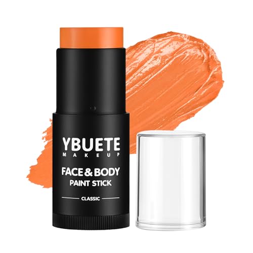 YBUETE Orange Oil-Based Face & Body Paint Stick for Halloween
