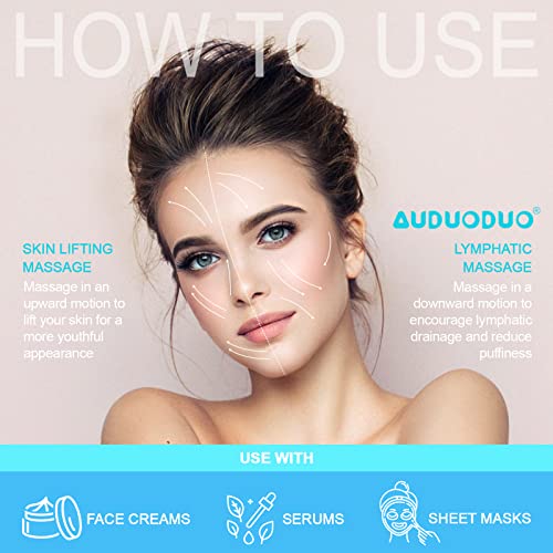 AUDUODUO® Premium Ice Face Roller, with EXTRA Roller for Long Lasting Cold, ice roller for Face, Neck, Body, Cold therapy for Face & Eye Puffiness