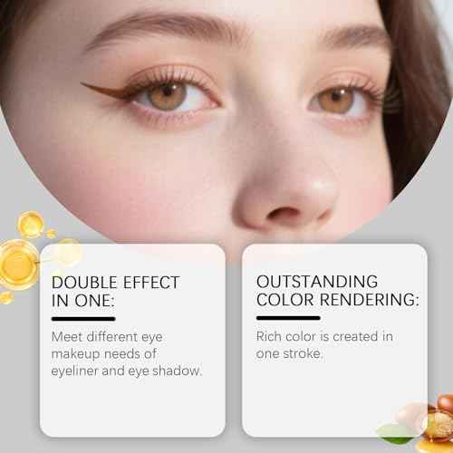 Shadow Liner Duo Plum: 2-in-1 Waterproof Eyeliner & Eyeshadow Stick, Smooth & Easy to Apply for Smoky or Natural Looks 6 Colors (2PCS-D)