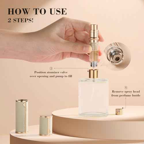 Travel Refillable Perfume Bottle, Leak-proof 5ml Atomizer, Portable Luxurious Pocket Perfume Dispenser Pump Transfer Tool for Women Men Travel Accessories.
