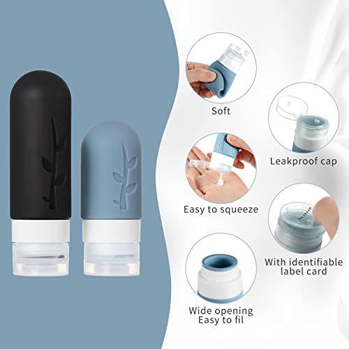 18-Pack TSA Approved Travel Bottles Set with Toiletry Bag