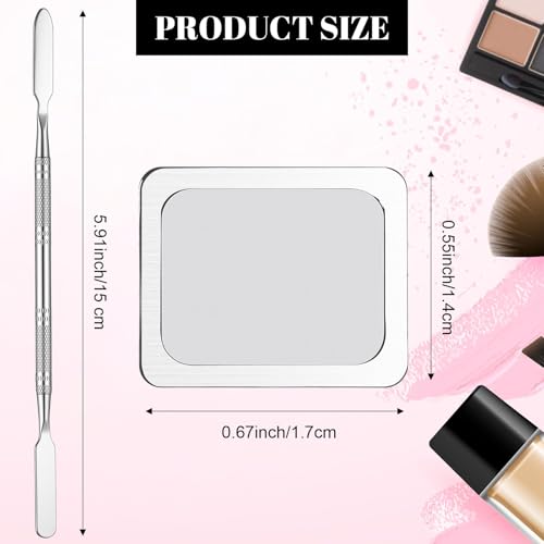 Sumind 101 Pack Metal Makeup Palette Stickers with Depotting Tool