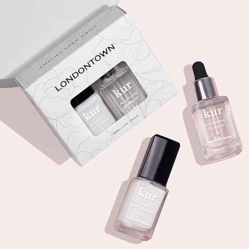 LONDONTOWN Perfect In A Pinch - Original White Nail Concealer and Accelerating Drying Oil Nail Polish Manicure Set, .40fl oz