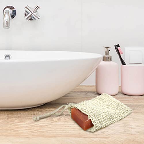 E-KNOW Soap Saver Pouch, Soap Bag Body Scrubber for Bar Soap or Soap Lift, Body Exfoliator Sponge for Bath or Shower, 4 Pack Soap Bag + 3 Piece Soap Lift Soap Saver Pads.