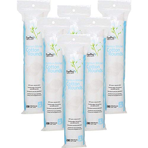 ForPro Premium Cotton Rounds, 600-Count Makeup Remover Pads