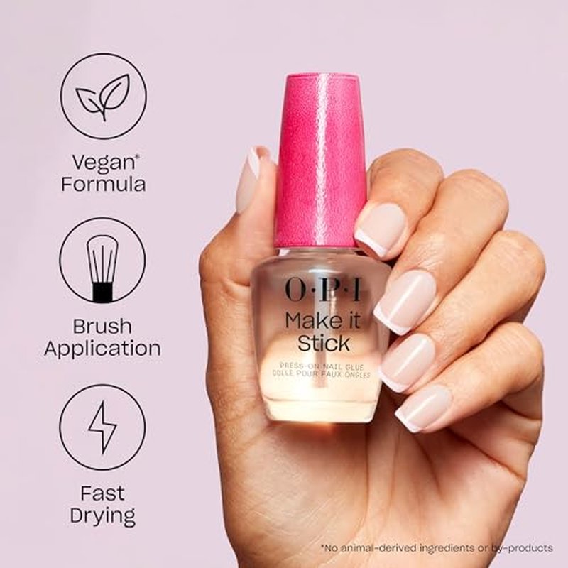 OPI Make It Stick Nail Adhesive Glue - 0.5 Fl Oz (15 mL)