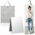 Gray Collingmill 3-Way Foldable Full Length Travel Mirror with Handle