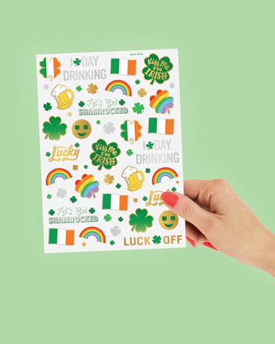 St Patrick's Day Temporary Tattoos - 54 Glitter Designs